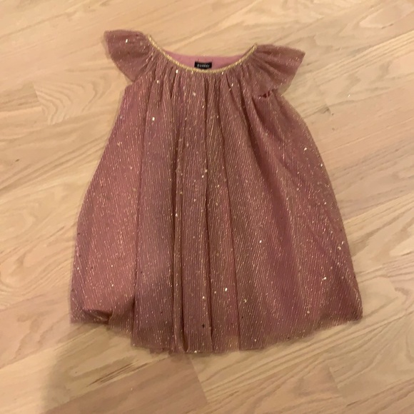 Zuni Flutter Sleeve Blush Dress with gold stars. - Picture 1 of 2